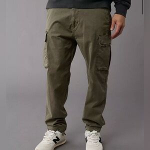 AE Flex Lived-In Cargo Pant Size 28 X 30 Army Green Olive Moss